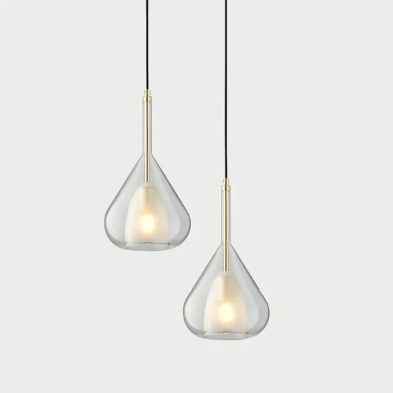 Interior Design Of Cafe - Luminaire en verre italien minimaliste et