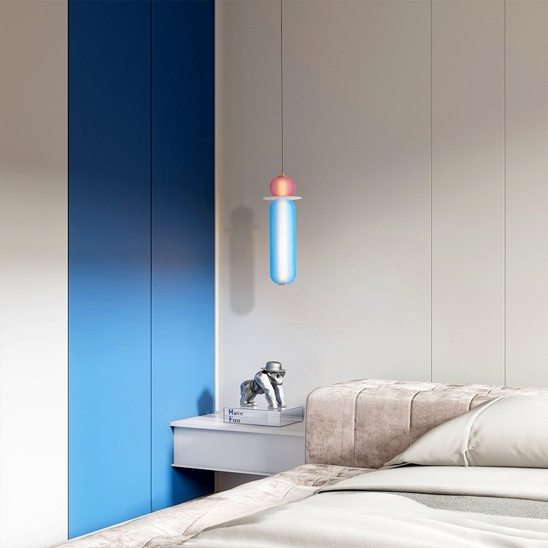 Lampe suspendue en verre color - Interior Design Of Cafe avis et prix