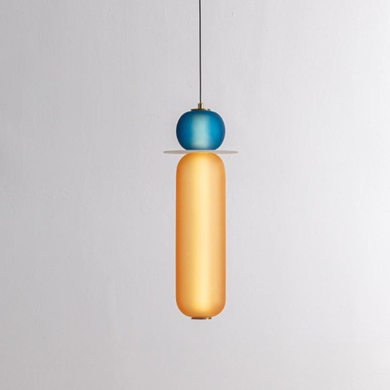 Lampe suspendue en verre color - Interior Design Of Cafe avis et prix